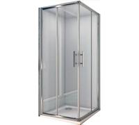 IMPALLI Box Doccia Angolare H190 Cm Ante Scorrevoli Estensibile 68-69,5 Cm 88-89,5 Cm Cabina Doccia Reversibile In Cristallo Temperato 6 Mm Profili Alluminio Cromo Lucido (TRASPARENTE 70X90)
