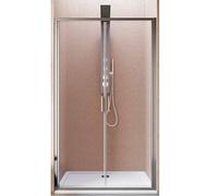 IMPALLI Box Doccia Completo H195 Cm Estensibile 71-75 Cm A 2 Porte Doccia Ante Saloon Cabina Doccia Cristallo Temperato 6 Mm Reversibile Finitura Trasparente Profili Alluminio Cromo Lucido (75)