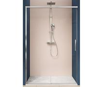 IMPALLI Box Doccia H210 Cm Estensibile 157-160 Cm Cabina Doccia Scorrevole Anta A Chiusura Rallentata Cristallo Temperato 8 Mm Trasparente Anticalcare Profili Alluminio (CROMO LUCIDO 160)