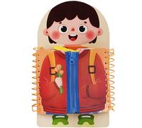 Impara a Vestire Le Tavole, Le Scarpe educative per Bambini Impara a Bottone, Fibbia, Zip, Snap, Giocattoli Montessori Multistrato per Il Bambino in età prescolare 3-8 Anni, Ragazza, Giocattoli