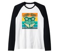 Impara ad adattare la Lettura Camaleonte Saggezza Rettile Maglia con Maniche Raglan