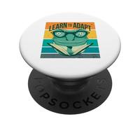 Impara ad adattare la lettura Camaleonte Saggezza Rettile PopSockets PopGrip Adesivo