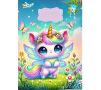 Impara con l'Unicorno: quaderno a righe prima / seconda elementare Formato A4