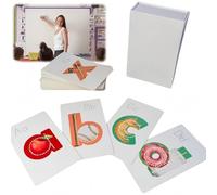 Impara i suoni delle lettere, schede flash con lettere illuminate, 26 lettere dell'alfabeto Flas/h Ca/rds, 26 lettere dell'alfabeto illuminate Let/ters Ca/rds, ABC Fla/sh Car/ds, pittogramma mnemonico
