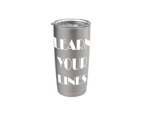 Impara le tue linee recitando Bicchiere termico in acciaio inox doppia parete