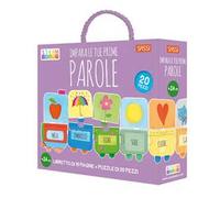 Impara le tue prime parole. Steam puzzle. Con puzzle