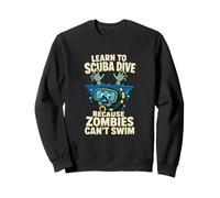 Imparare A Immersione Zombie Umorismo Avventura Subacquea Felpa