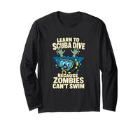 Imparare A Immersione Zombie Umorismo Avventura Subacquea Maglia a Manica