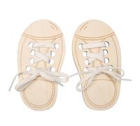 Imparare Ad Allacciare Le Scarpe - Giocattolo In Legno Da 7,08 Pollici, Didattica Per Bambini | Design In Legno Naturale: Giocattolo Educativo Con Allacciatura, Ideale Per Praticare