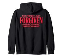 Imparare, Crescere, Grateful Every Day Citazione Cristiana Felpa con Cappuccio