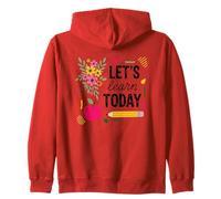 Impariamo Oggi Tema Motivazionale per Insegnanti Felpa con Cappuccio