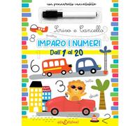 Imparo i numeri. Scrivo e cancello. Ediz. illustrata. Con Pennarello cancellabile con cancellino