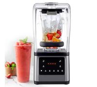 Impastatrice, frullatore da banco per frullati con cassa insonorizzata, potenza elevata 2200 W, display digitale, brocca da 1,6 l, 9 velocità regolabili per preparare succhi, frullati e cock