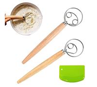 Impastatrice Manuale Danese, 3 Pezzi Per Pane In Legno Danish Dough Whisk, Per Dolci