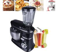Impastatrice planetaria 3 in 1, potente motore da 1300 W, design con testa inclinabile a 6 velocità, include gancio per impastare, frusta e frullatore piatto per cuocere, cucinare e preparar