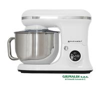 IMPASTATRICE PLANETARIA BIANCA PROFESSIONALE CON CIOTOLA IN ACCIAIO 5,2 LT 1200W