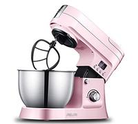 Impastatrice, planetaria da 6,2 l, 1000 W, 10 velocità, robot da cucina elettrico, frullatore multifunzione con gancio per impastare, frusta e sbattitore, rosa