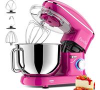 Impastatrice Planetaria Facelle Robot da Cucina 2000W Mixer Cucina 6,5 L Basso Rumore Multifunzione Impastatrice Professionale con Ganci Impastatore 6 Velocità, lavabile in lavastoviglie(Viola)