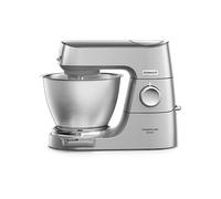 Impastatrice Planetaria KENWOOD Titanium Chef Baker KVC65.001SI con 3 ganci e fruste, paraschizzi, 1200W, 5L, Silver