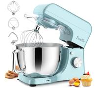 Impastatrice Planetaria Professionale, 1300W, 10 Velocità e Funzione Pulse, Contenitore Inox 5.5 L, Piedini antiscivolo, Coperchio con apertura, Uncino, Mescolatore, Frusta sbattitrice