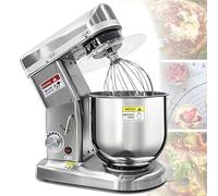 Impastatrice professionale da banco, robot da cucina elettrico con ciotola in acciaio inox da 5/7/10 litri, gancio impastatore, frusta e sbattitore, ideale per pasticcerie, pizzerie StainlessSteel-7L