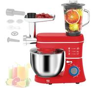 Impastatrice verticale, impastatrice da 10 litri - Multifunzionale 1400W con caraffa, gancio impastatore, frusta, sbattitore e paraspruzzi per la cucina