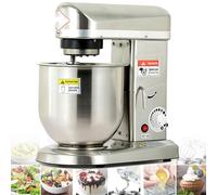 Impastatrice verticale, planetaria elettrica, 500 W, 3 velocità, ciotola in acciaio inox da 10 litri con frusta e gancio impastatore per uso professionale in cucina.