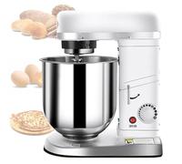 Impastatrice verticale professionale con ciotola in acciaio inox, gancio impastatore, frusta a filo e sbattitore per una panificazione efficiente in cucine commerciali e domestiche (7L)