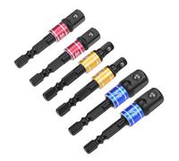 Impatto presa grado Set adattatore codolo esagonale 1/4" 3/8" 1/2" Nero 6 pz