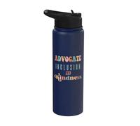 Impegno per inclusione e gentilezza, bisogni speciali, diversità, amore Stainless Steel Insulated Water Bottle
