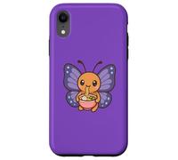 Imperatore giapponese Farfalla Mangiare Ramen Noodles Kawaii Carino Custodia per iPhone XR
