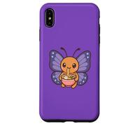 Imperatore giapponese Farfalla Mangiare Ramen Noodles Kawaii Carino Custodia per iPhone XS Max