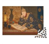 Imperatore Kangxi seduto nel suo studio|Cina della dinastia Qing| Puzzle Divertenti Per Tutta La Famiglia 1000pcs (75x50cm) Adulti