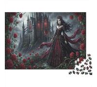 Imperatrice della Rosa Gotica Puzzle in Legno 1000 Pezzi Adulti E Ragazzi,Idea Regalo,Sfida Impossibile,Antistress,Decorazione Casa,Legno,dai 14 Anni,Gioco Educativo (75x50cm)
