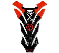labelbike - Adesivi Paraserbatoio Moto in Resina gel 3D con grafica ''V for VENDETTA''