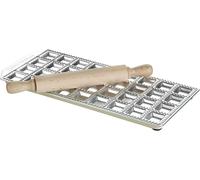 Imperia 308 Stampo in Alluminio per Ravioli 36 ravioli 3,4x3,4 cm + mattarello