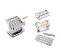Imperia Fabbrica della Pasta Linea Classica. Set regalo. Macchina per la pasta con accessori. Made in Italy. Kit con macchina pasta fresca, stampo ravioli, tagliapasta regolabile e MilleGnocchi.