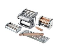 Imperia Fabbrica della Pasta Linea Classica. Set regalo. Macchina per la pasta con accessori. Made in Italy. Kit con macchina pasta fresca, stampo ravioli, tagliapasta regolabile e MilleGnocchi.