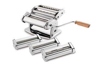 Imperia La Fabbrica Della Pasta Linea Gourmet Macchina Pasta Grezza Set Regalo con Accessori 100% Made in Italy Kit con Sfogliatrice Manuale Ipasta Gourmet e Tre Tagliapasta Regolabile SIMPLEX.