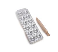 Imperia Raviolamp Linea Classica. Stampo per ravioli Made in Italy. Accessorio macchina per la pasta. Accessorio cucina tagliapasta in alluminio per pasta fresca con mattarello (12 Ravioli Chef)
