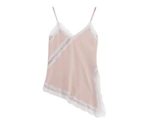 Imperial - Canotta dritta in raso con scollo a V - - Tops - Donna - Rosa - M