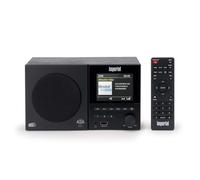 Imperial DABMAN 120BK DAB+ FM Radio con Bluetooth 5.3, alloggiamento in legno, display a colori TFT da 3,5 pollici, lettore USB e funzione di ricarica, sistema di allarme ASA, 30 stazioni, doppio