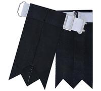 Imperial Kilt Products - Kilt scozzese da uomo lampeggia per uomo con fibbia di regolazione, tinta unita e tartan nero orologio kilt tubo calzino flash giarrettiere, Tartan nero tinta unita, M-L