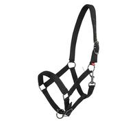 Imperial Riding Cavezza Yearling IRH per annuali, Nylon Resistente, Morbida Imbottitura in Neoprene, Regolabile e sicura con moschettone, Comoda Cavezza per Ragazzi Cavalli, Nero
