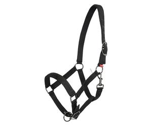 Imperial Riding Cavezza Yearling IRH per annuali, Nylon Resistente, Morbida Imbottitura in Neoprene, Regolabile e sicura con moschettone, Comoda Cavezza per Ragazzi Cavalli, Nero
