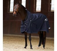 Imperial Riding Coperta per esterni IRH Super-Proof 100 g, 1200D Ripstop nylon impermeabile e traspirante, collo pieghevole e imbottitura, robusta coperta per cavalli, blu navy, 145