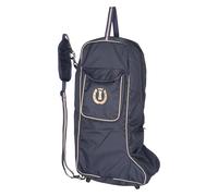 Imperial Riding IRH Borsa per stivali da equitazione, borsa imbottita con tracolla e scomparto frontale, custodia protettiva per stalla torneo trasporto, accessori per equitazione, blu marino