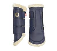 Imperial Riding IRH Classic Ghette, Morbida Fodera in Pelliccia Sintetica e Chiusure in Elastico, Logo a Ferro di Cavallo, Lussuosa Protezione per Le Gambe per Allenamento e Vita Quotidiana, Blu Navy