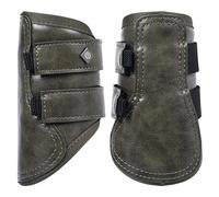 Imperial Riding IRH Rebel - Ghette protettive in PU, Effetto Lucido, Chiusura in, Ideale per Allenamento e Uso Quotidiano, Verde Oliva, Frangia