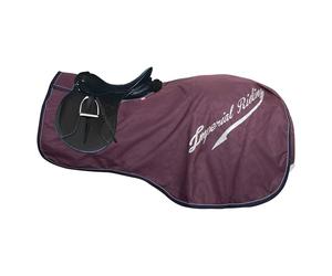 Imperial Riding IRH Super-Dry 0 g, coperta impermeabile per la sudorazione e l'allenamento, senza imbottitura, con chiusura in, orlo della coda e dettagli riflettenti, bordeaux, L
